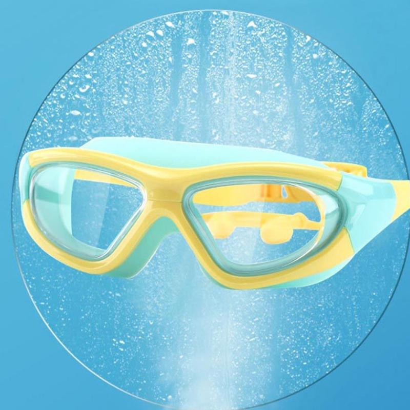 Professional Swimming Goggles Kids Swimming Glasses With Earplugs Anti-Fog Uv Silicone Waterproof Swimming Eyewear For Children