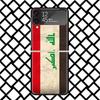 Чехол для телефона Флаг Ирака для Samsung Z Flip 7 6 5 4 3 Galaxy ZFLIP7 ZFlip6 5G Flip5 Flip4 Flip3 5g Черный Жесткий Чехол