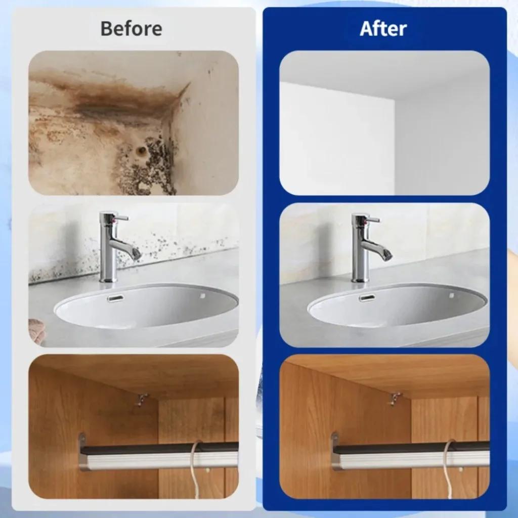 Спрей для удаления плесени, предотвращение появления грибка на мебели, плитке, стенах, удаление пятен, удаление накипи в раковине, антибактериальное чистящее средство для ванной комнаты от плесени