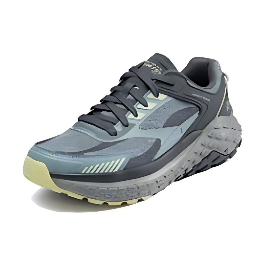 Skechers Спортивная сетчатая ткань Синтетическая кожа Удобные Простые Низкие Повседневная обувь Стиль жизни Мужские кроссовки Темно-серый Синий 232743-SLT