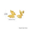 Dainty Marquise Crystal Butterfly Stud Earrings Stainless Steel 18K PVD Gold Plated Waterproof Tarnish Free Women Jewelry