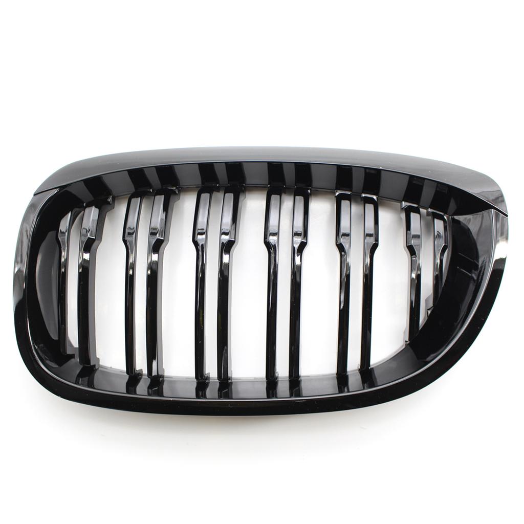 Глянцевая черная автомобильная двойная передняя решетка для почек, сменная гоночная решетка для BMW 3 серии E46, 2 двери, купе, кабриолет