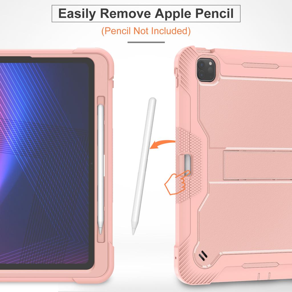 For iPad Pro 13 (2025)/13 (2024) Case Silicone + PC Tablet Cover with Pen Holder