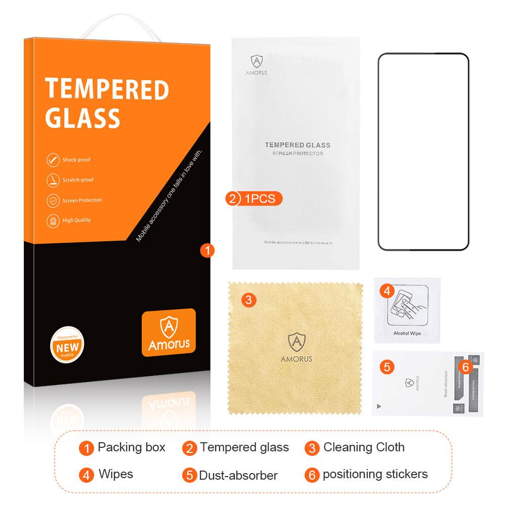 AMORUS For Xiaomi Redmi Note 13 Pro 4G/Poco M6 Pro 4G Screen Protector Silk Printing Tempered Glass Film