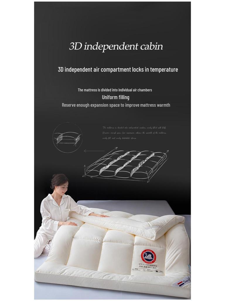 Матрасный топпер класса А с 3D-наполнением из пуха и пера для общежитий, отелей и гостевых домов