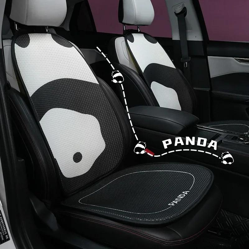 2024 Cartoon Panda Car Seat Cushion Full Set Fashion Breathable Car Seat Cushion Cover Anti Slip Panda Interior Accessories