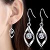 Luxurious Twirl Design Pearl Earrings with Zircon Stones Unique Ear Hooks Charm Ideal for Chic Urban Professionals
