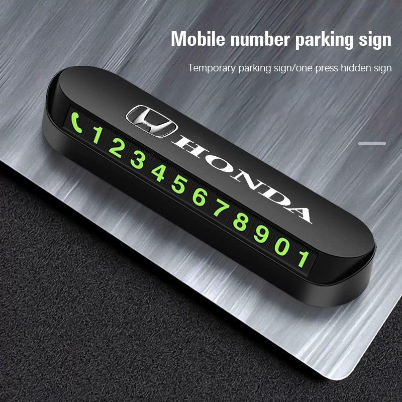 SNUF6 Car Parking Contact Number Plate Move Car Contact Card For Honda Civic Fit Jazz Accord Pilot CRV Odyssey Passport City Shuttle