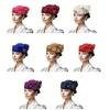 Винтажный Фасцинатор Берет Шляпа Шерстяная Дерби 3D Цветок Цилиндры для Коктейльной Вечеринки Шляпа-Котелок с Цветком Леди 1920-х Годов Церковная Шляпа