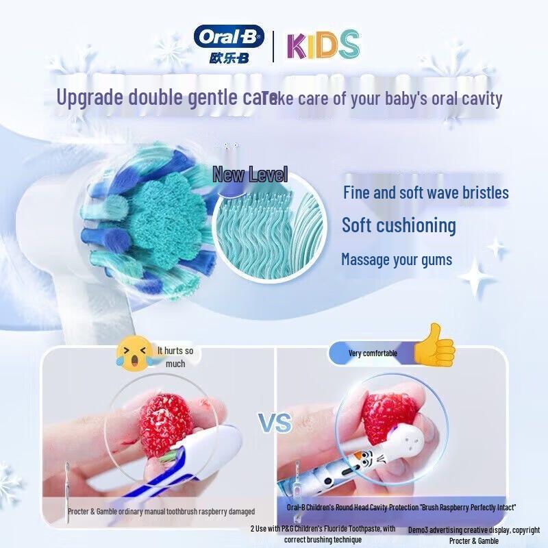 Перезаряжаемая электрическая зубная щетка Oral-B D103K для детей, штепсель CN Disney Frozen (адаптер в комплекте)
