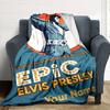 Elvis Presley Personalized Name Blanket Multi-purpose Customizable Blanket Soft & Cozy Perfect for Home Decor Seaside Office Picnics