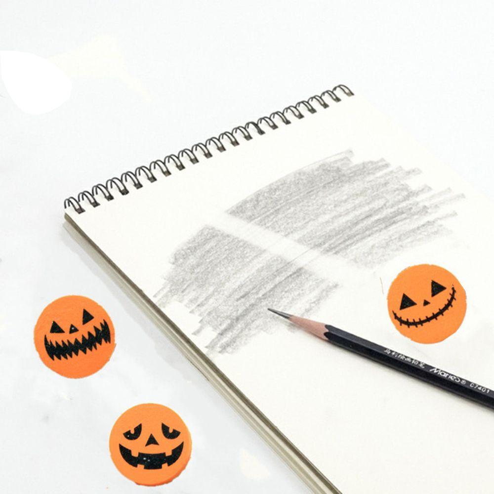 School Without leaving any trace Pumpkin Eraser Pencil Rubber Correction Supplies Halloween Eraser