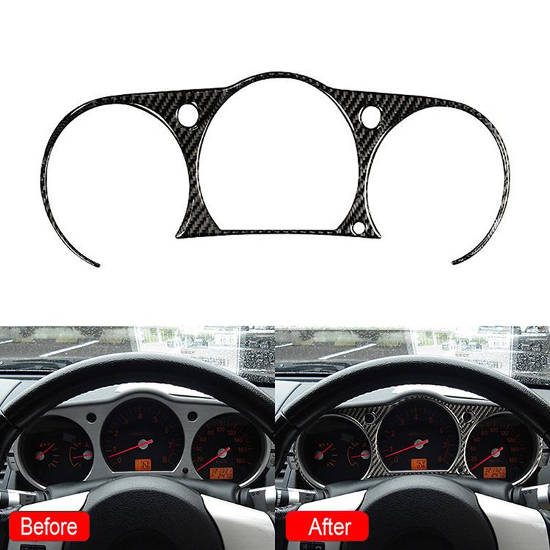 Car Instrument Cluster Panel Cover Trim Decoration Stickers Carbon Fiber Look For Nissan 350Z 2003-2009