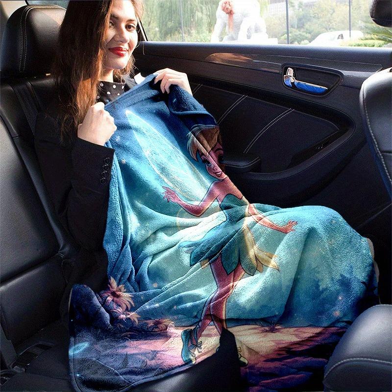 1pc Tinker Bell Printing Blanket - Soft, All-Season Throw for Office Blanket, Car, Travel