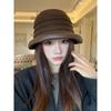 Women S Vintage Versatile Solid Color Bucket Hat For Fall Winter Slim Face Look