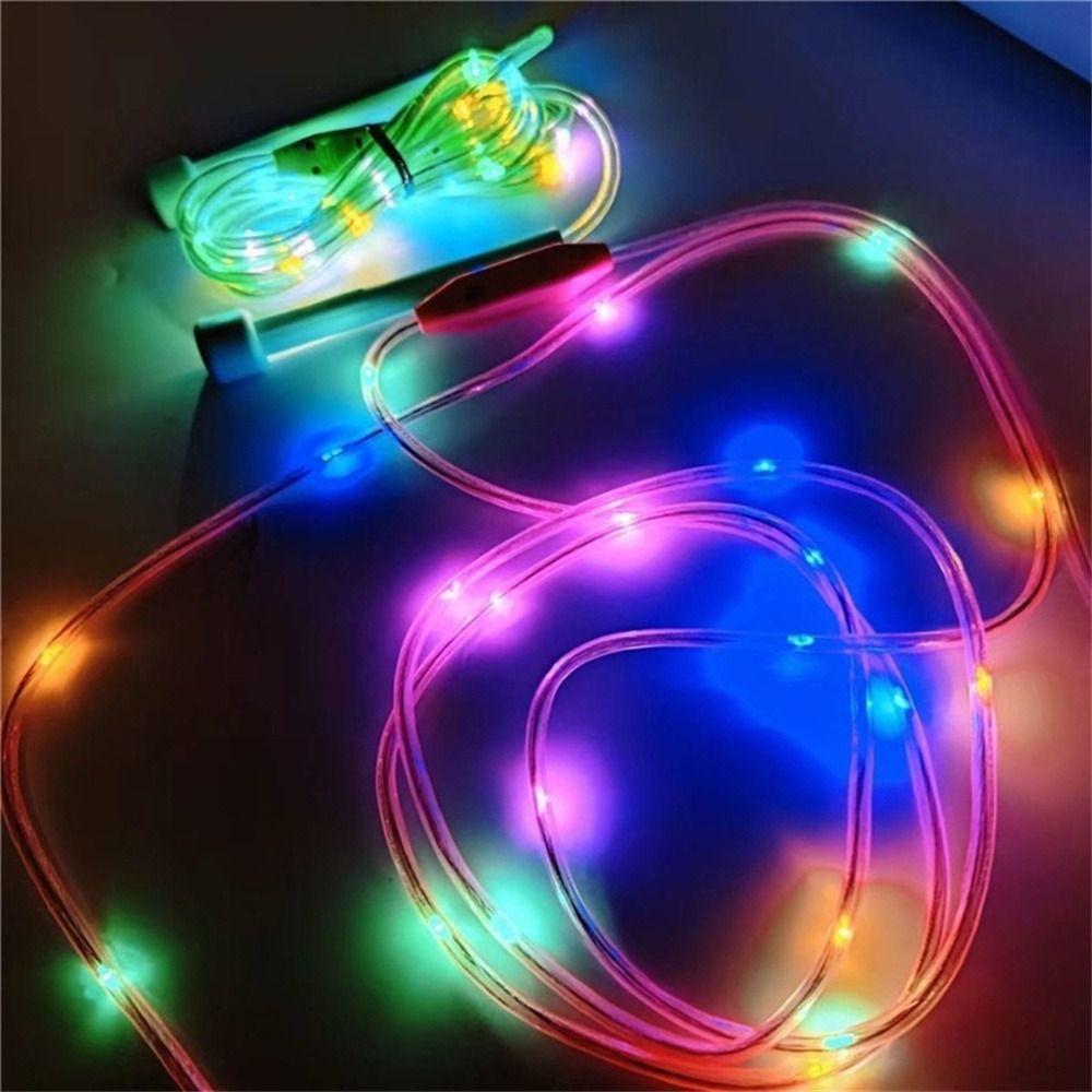 Повышение гибкости Светящаяся скакалка Светящиеся скакалки для прыжков Взрослые Дети