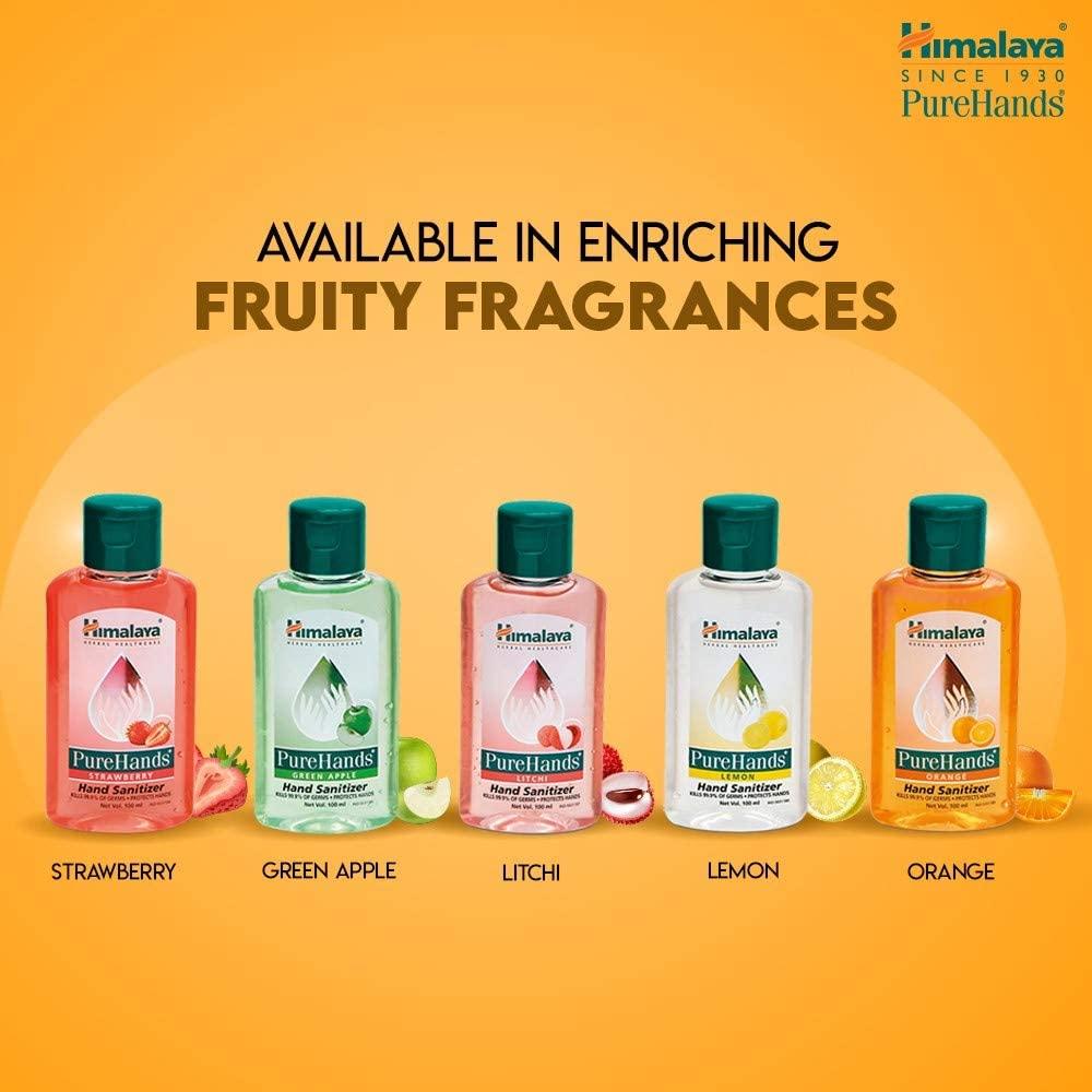 Himalaya Pure Hands Оранжевый антисептик для рук 100 мл Упаковка 1 шт. Гель на спиртовой основе быстросохнущий для защиты от микробов и свежести чистых рук