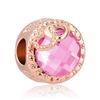2022 New Rose Gold Wing Heart Mother Daughter Diy Bead Fit Original Charms Silver 925 Bracelet For Girl Fashion Jewelry