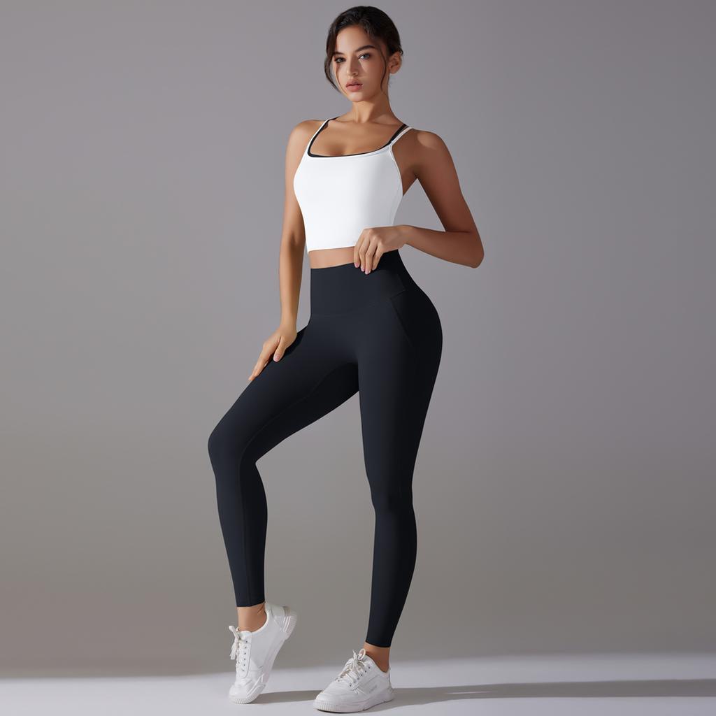 Back Cross Yoga Outfit Auroth Women Gym Set Beauty Back Bra High Waist Running Leggings Fitness Outfits