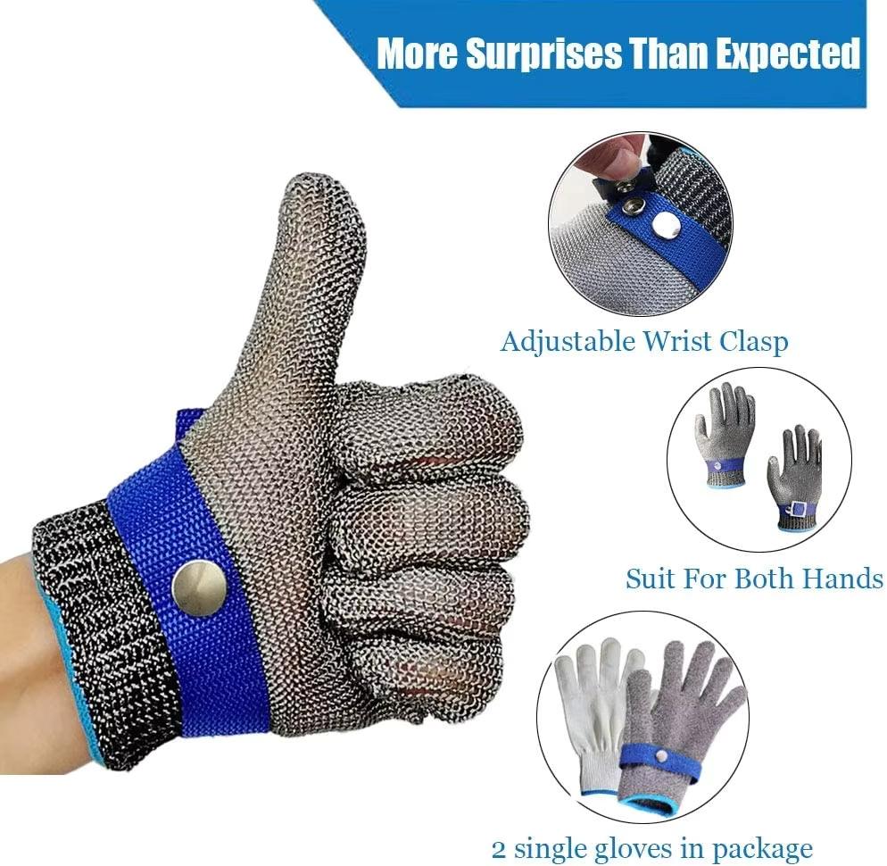 Stainless Steel Gloves Chainmail Gardening Butcher Slaughter Steel Mesh Anti-Cut Resistant