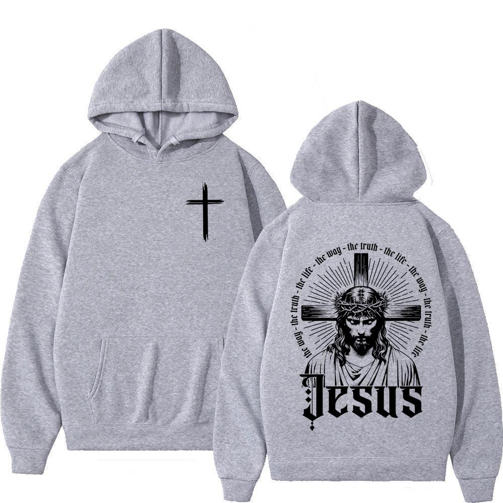 Christian Jesus Bible Saying Verse Faith Hoodies Men Women Clothing Fashion Long Sleeve Sweatshirts Fleece Casual Loose Pullover