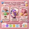 Эстетичная коробочка с сквиши-пельмешками: Реальная игрушка-пищалка в виде булочки, фиджет с текстурой мальтозы и медленным отскоком, Премиальный набор для снятия стресса на рабочий стол