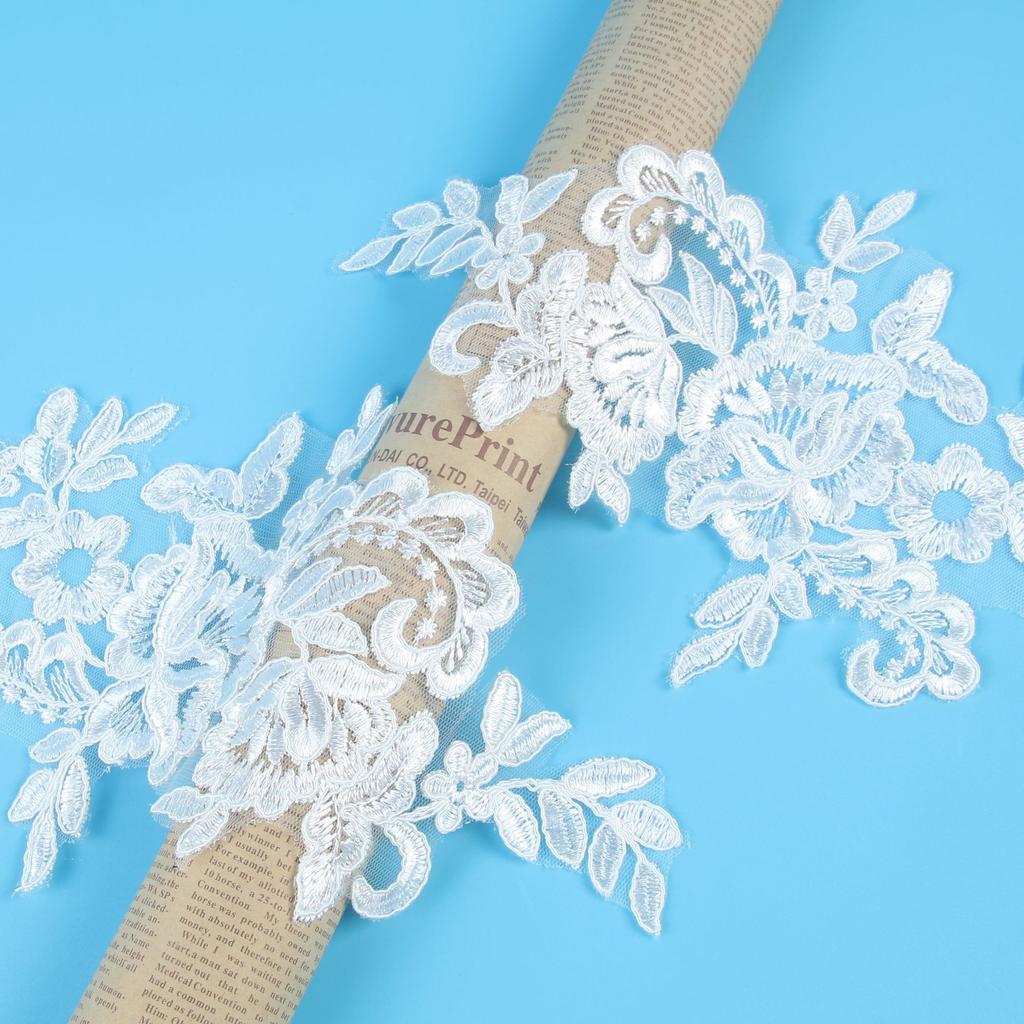 Bone Rope Lace Lace Haute Couture Embroidery Wedding Dress Veil With Car Stock Flower Sticker Car Stock Embroidery Lace To Flower