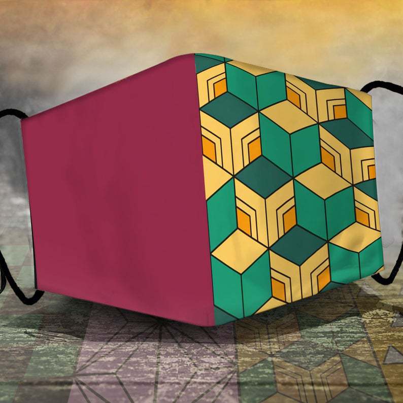 Demon Slayer Animation Printed Dustproof Replaceable Filter Protective Mask for Men and Women