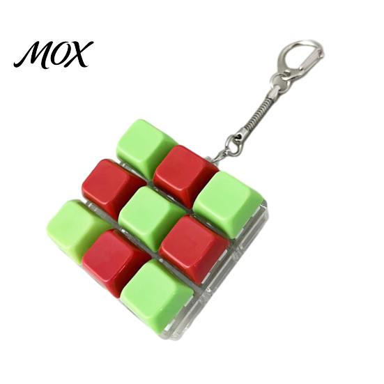 Hanging Keyboard Toy 9-Keys Fidget Toy, LED Light-up Keychain Bag Ornament for Stress Relief, 9-In-1 Mechanical Backpack Charm Tactile Decompression
