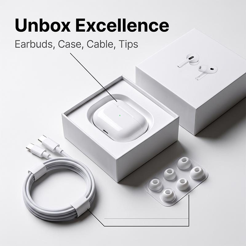 Air Pro 2 TWS Wireless Earbuds Secure Fit In-ear Headphones Stable Wearing For Sport Bluetooth Earphones For Smartphone