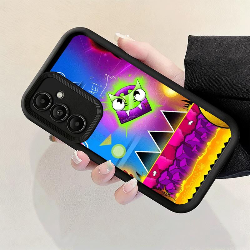 Чехол для телефона Samsung Galaxy A17 A16 A15 A14 A13 Игра Geometry Dash A56 A36 A26 A55 A35 A25 A54 A34 A24 A53 A33 A23 A07 A06