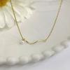 Ожерелье с жемчужной подвеской в форме минимальной волны во французском стиле и высококачественной цепочкой на ключицу, новый тренд