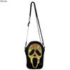 Crossbody Bag Men's, Women's Korean-style Funny Laser Ghost Skull Shoulder Bag Soft Mobile Phone Small Bag