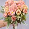 3 Pcs Silk Flowers Bouquet Artificial Flowers Fake for Home Decorations Table Centerpieces Flower Arrangement Wedding Decor Bridal Bouquet Baby Shower