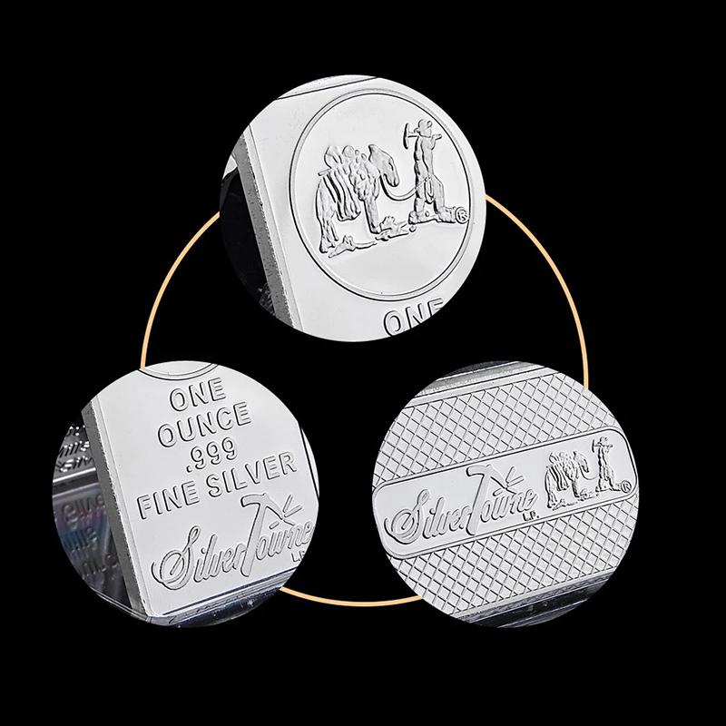 Американский старатель 1 унция 999 пробы Чистое серебро Слиток Монета США Union Metal