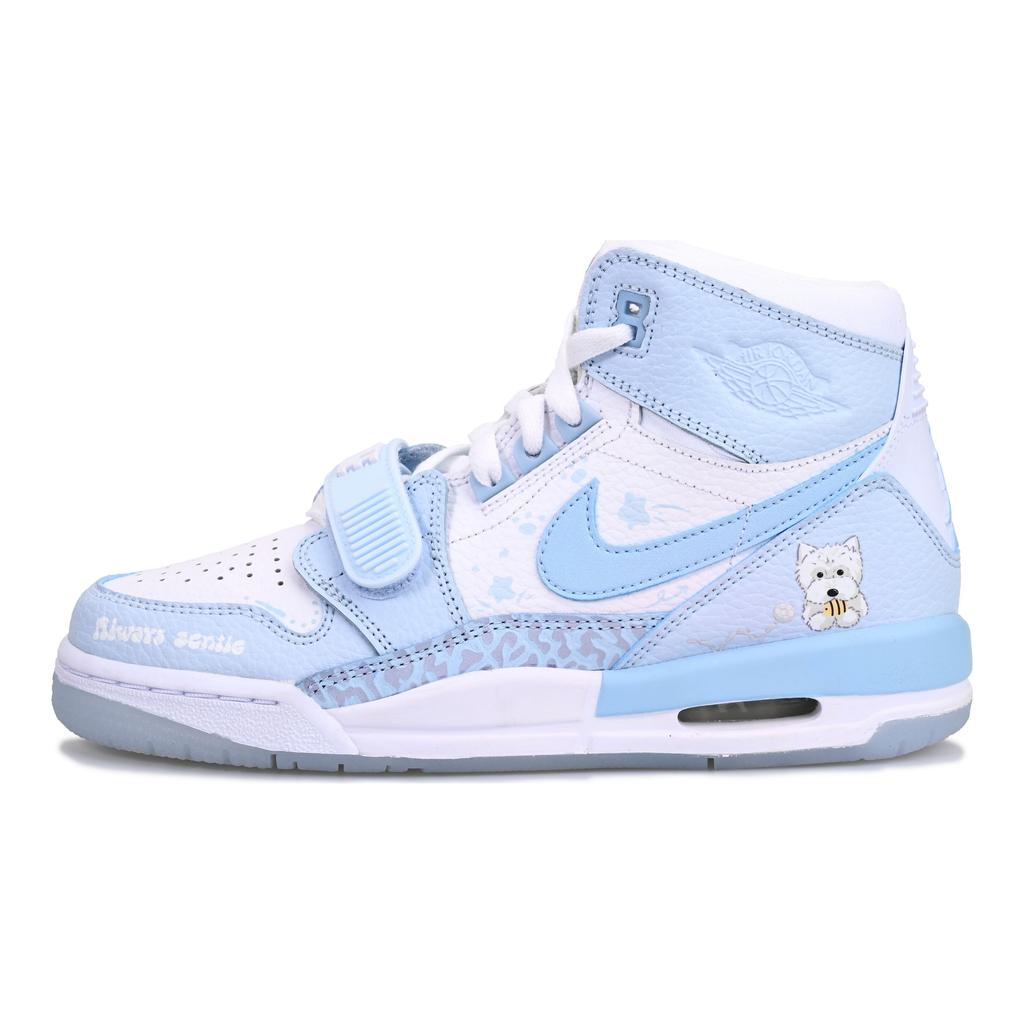Jordan Legacy 312 Oreo Журнал SAML Амортизация, Износостойкие Средние Винтажные Баскетбольные Кроссовки Унисекс Carolina Blue FV8118-141(Команда6-)