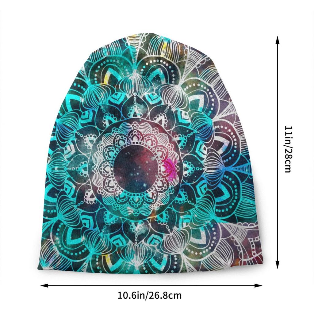 Custom Bohemia Ethnic Unisexdala Flower Pattern Skullies Beanies Caps Winter Warm Women Unisex Knitting Hats Unisex Adult Bonnet Hats