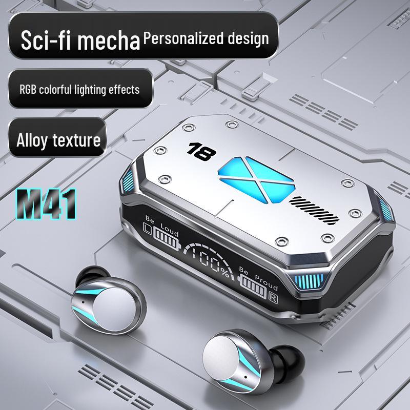 Bluetooth-наушники M41: Беспроводные спортивные наушники-вкладыши TWS V5.4 с шумоподавлением и большой емкостью