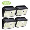 Solar Wall Lamp LED 3 Modes Wall Lamp IP65 Waterproof Powered Sunlight Solar Motion Sensor Flood Light for Outdoor Yard Garden