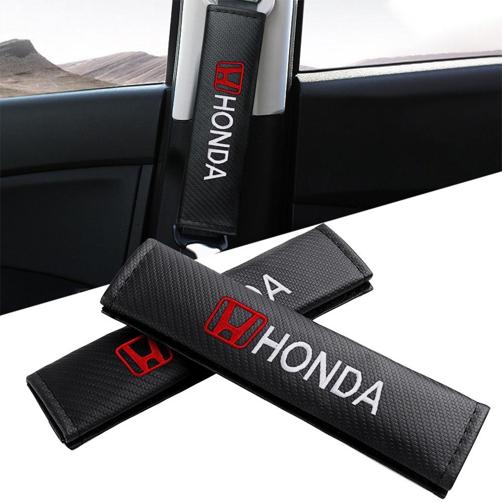 VFHJQ1 Car Seat Belt Carbon Fiber Safety Belt Shoulder Cover Breathable Protection For Honda Mugen Accord Civic Vezel CRV Jazz City HRV