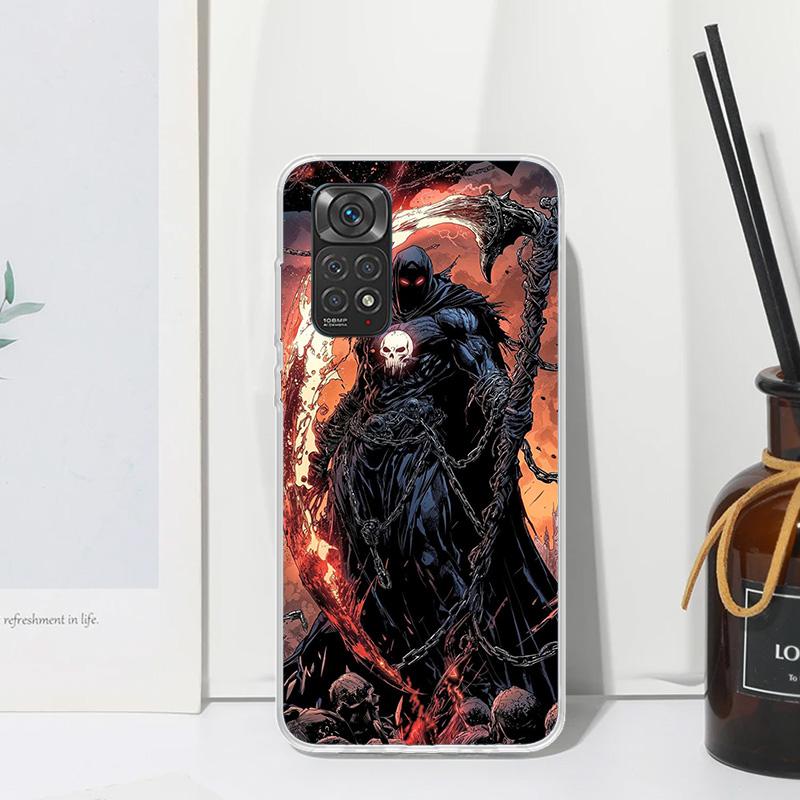 Death Grim Reaper Skull Scythe Phone Case For Xiaomi Redmi Note 15 13 14S 14 Pro Plus 12S 11S 10S 12 11E 10 11T Art Fundas Back