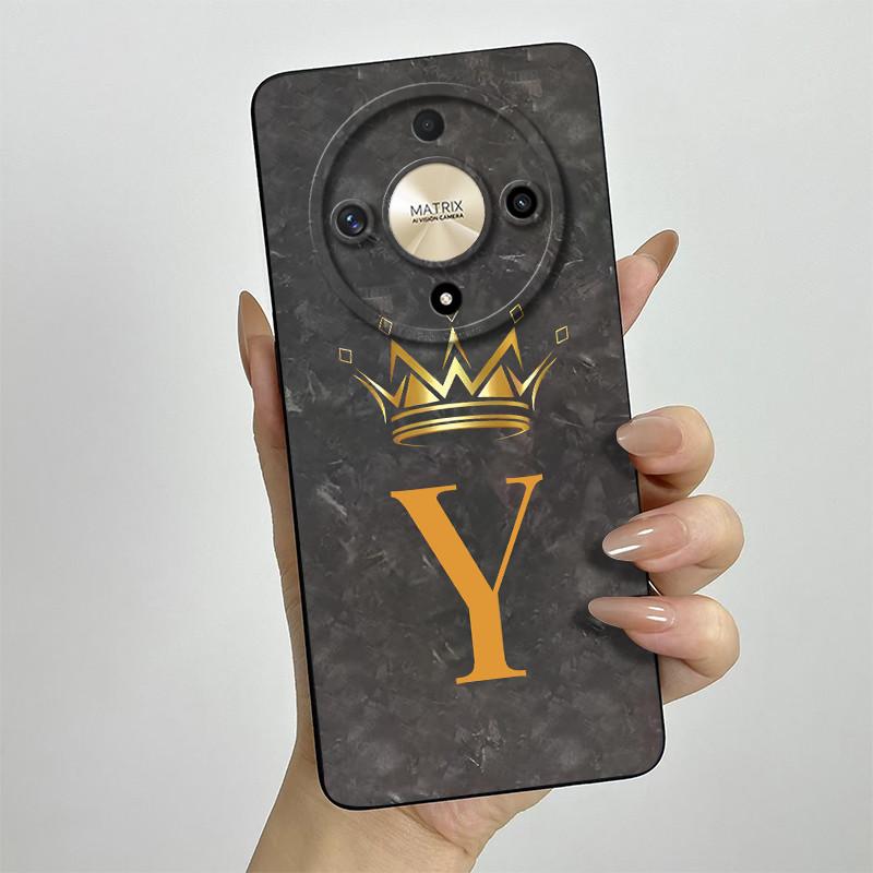 Чехол для Honor X9b Honor X9A Honor Magic 6 Lite Magic 5 Lite Чехол для телефона Королевские Буквы Полностью Матовый Противоударный Мягкий Защитный Чехол