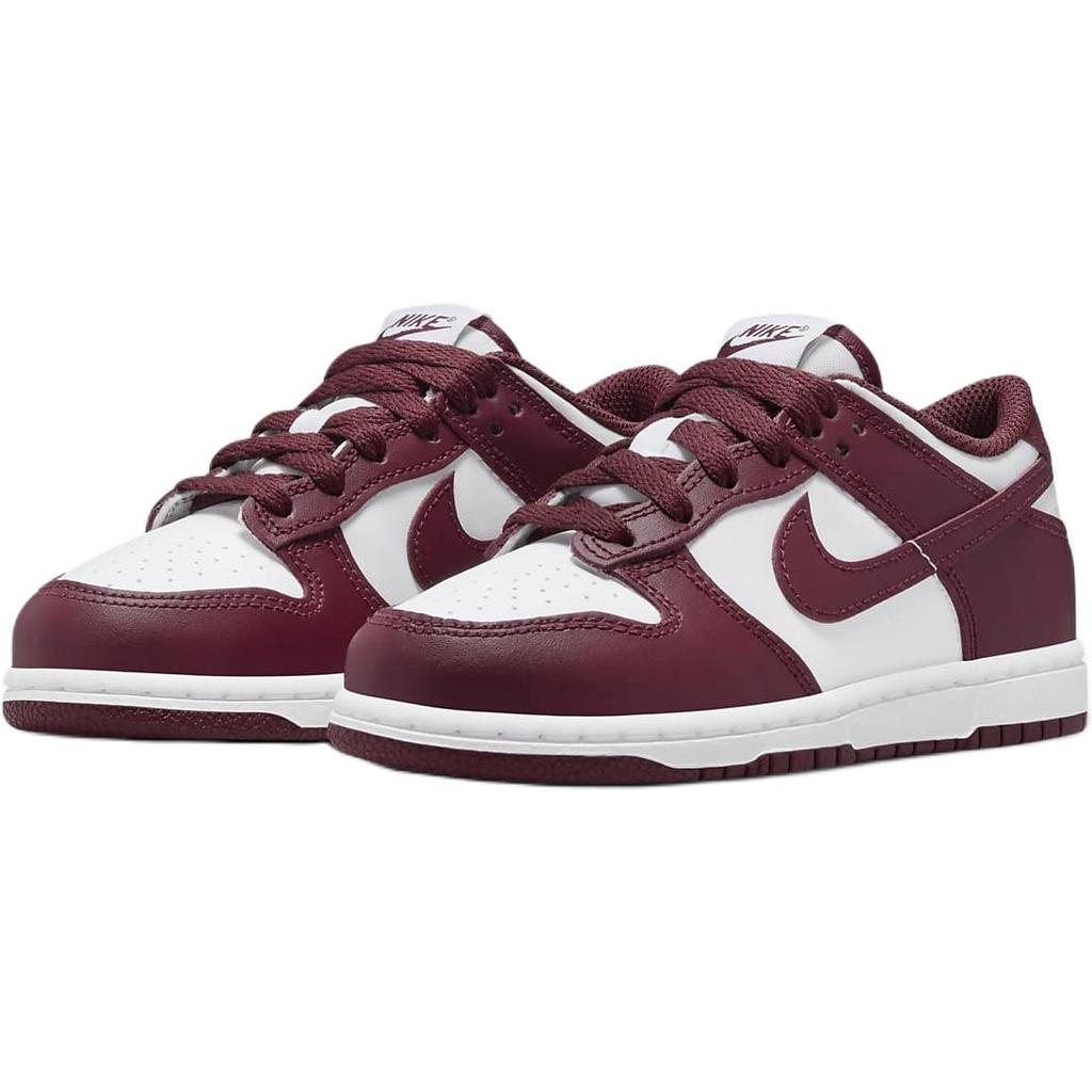 Nike Кроссовки детские Dunk Low PS Redwood белые Gym-красные FB9108-115