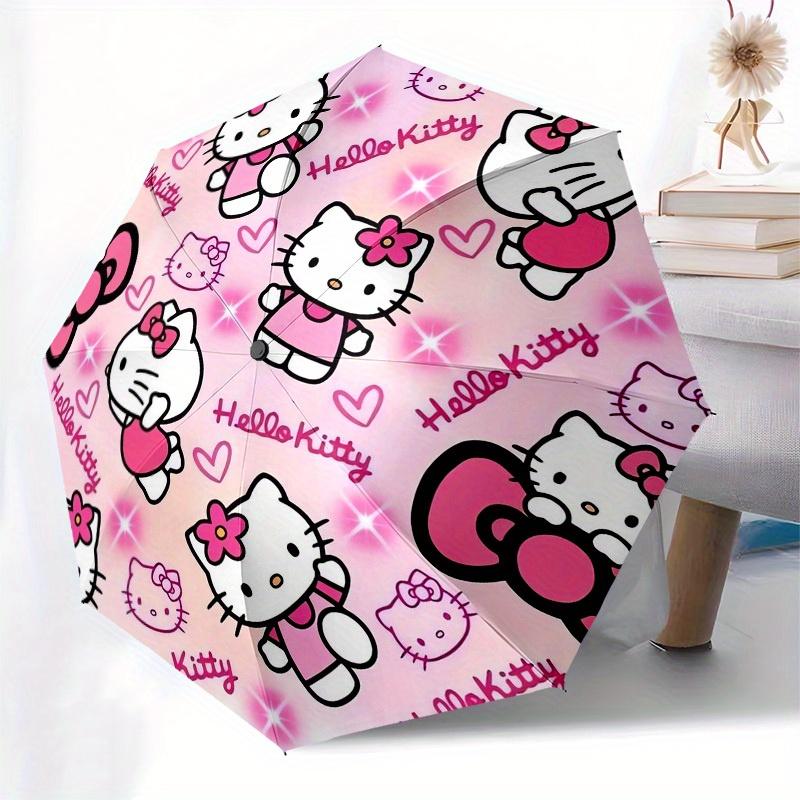 1pc Hello Kitty PatternUmbrella with Plastic Handle,Suitable for All Seasons Home Travel Outdoor UmbrellaSanlio144
