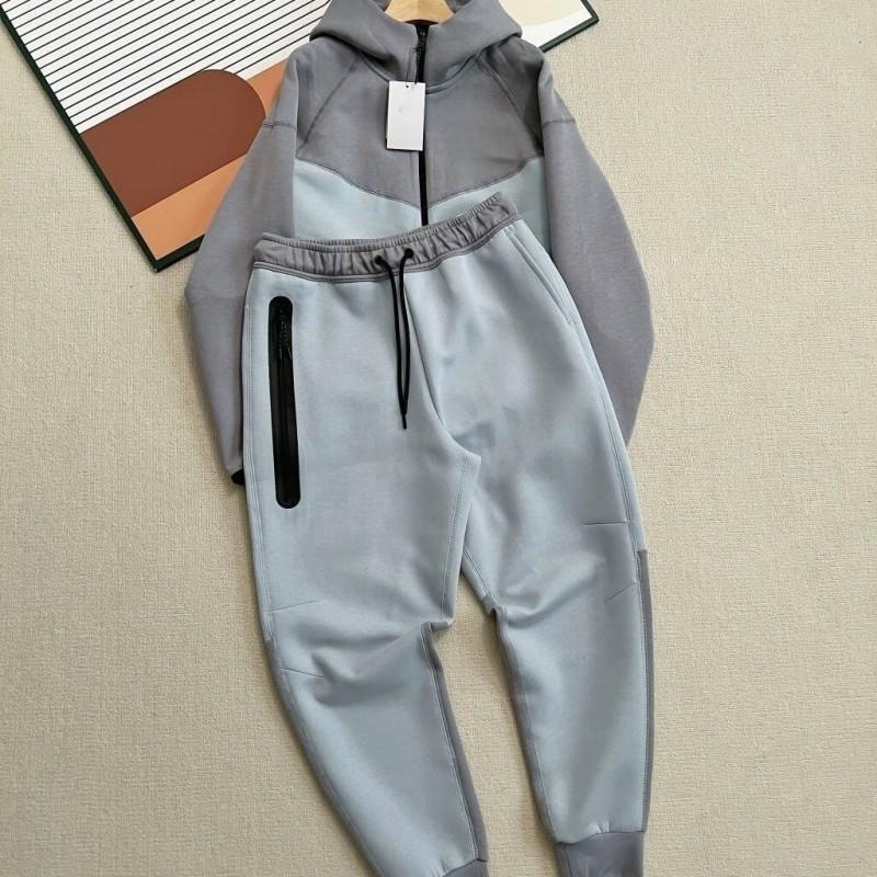 26 Winter Tracksuit High-Quality Windrunner Zip-Up Hoodie Sweatpants Set