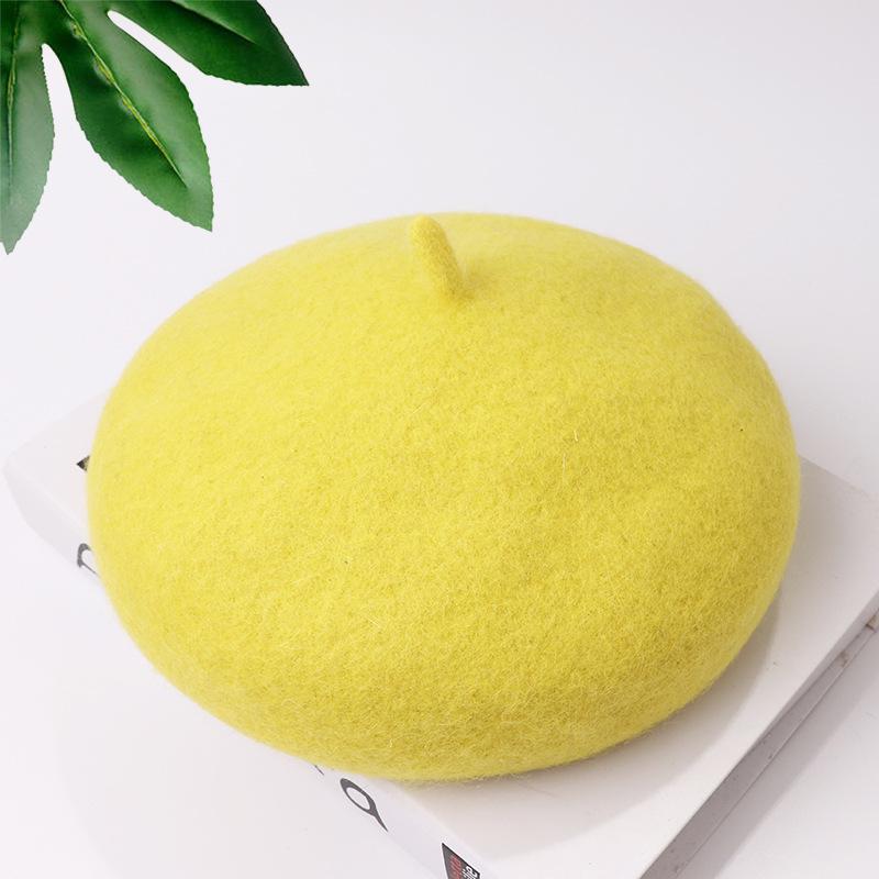 Осенне-зимний женский шерстяной берет, студенческая художественная шляпа художника, шляпа-тыква