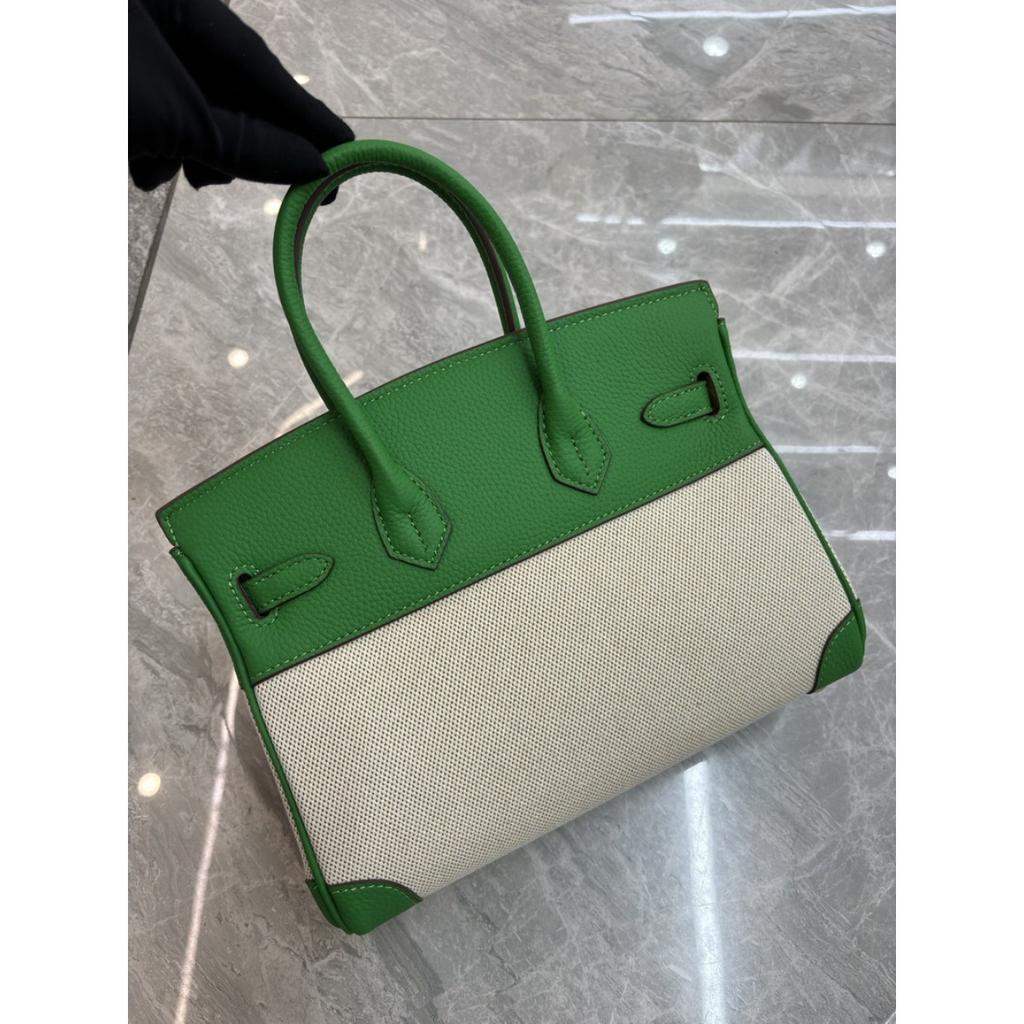 2026 новый первый слой коровья кожа с узором личи и холщовый холст платиновая сумка настоящая кожаная сумка-тоут европейская и американская сумка-мессенджер сумка