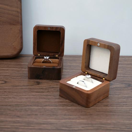 Коробка для колец с круглыми углами, компактный органайзер для ювелирных изделий нескольких стилей, подарочный чехол для колец на день рождения