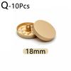 10pcs Shank Sewing Buttons Windbreaker Coat Shirt Button Metal Buttons Round Flat Shape