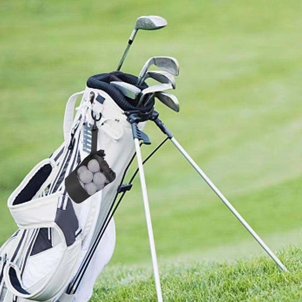 High Quality Mesh Golf Ball Pouch Drawstring Closure Golf Net Bag Golf Bag Attachment